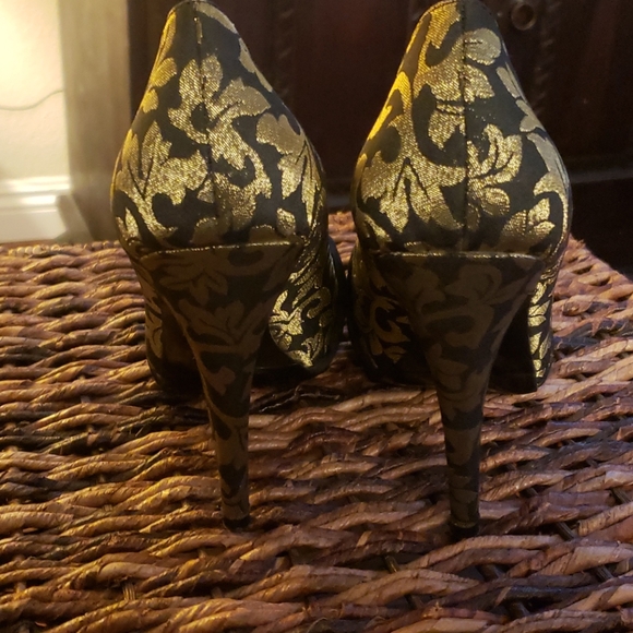 NINE WEST Jaquard and Satin high heels open toe - Picture 4 of 9